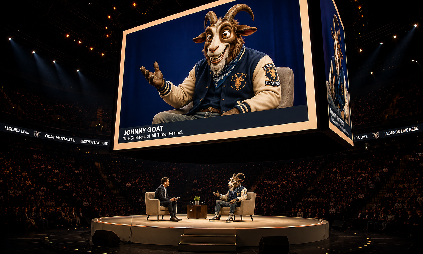Johnny Goat talks goats...at huge conference.