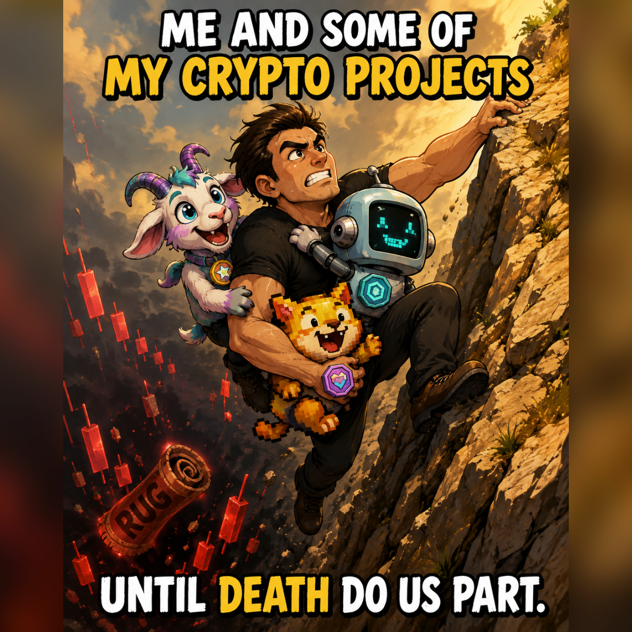 Me and some of my crypto projects. Until death do us part.